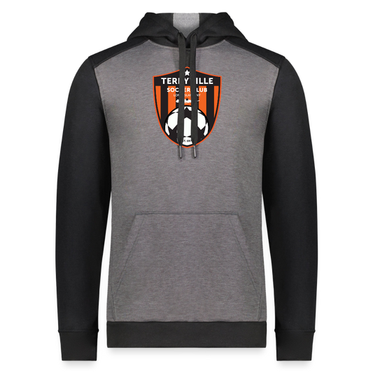 Augusta Sportswear Unisex Three-Season Fleece Hoodie - carbon heather/black