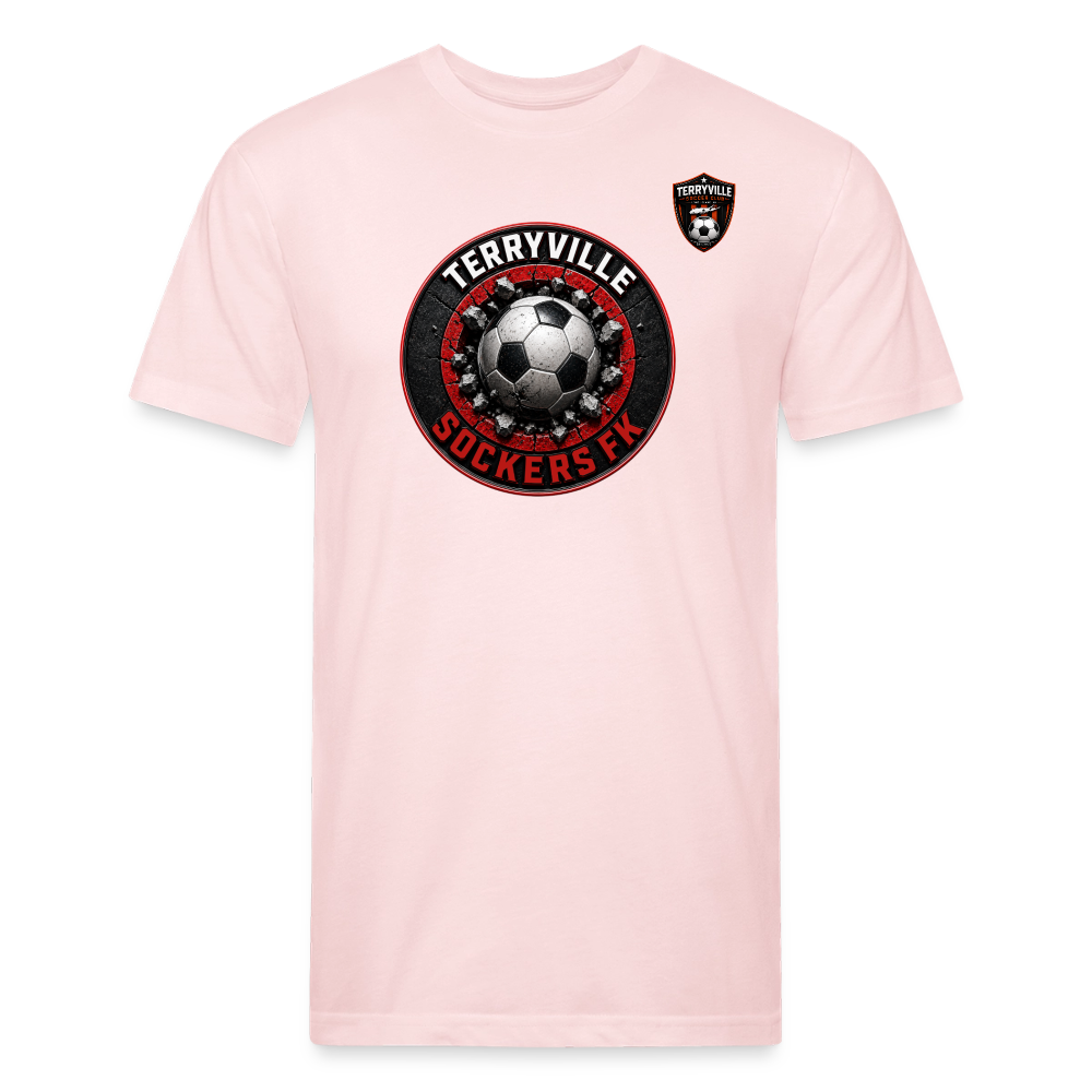 Fitted Cotton/Poly T-Shirt by Next Level - blush pink