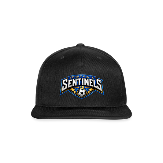 Snapback Baseball Cap - black
