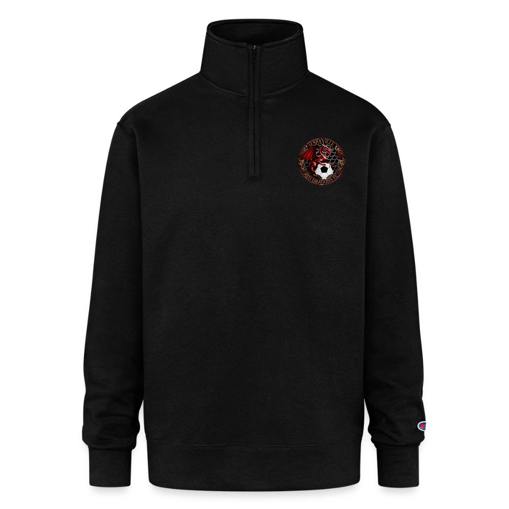 Champion Unisex 1/4 Zip Pullover Sweatshirt - black