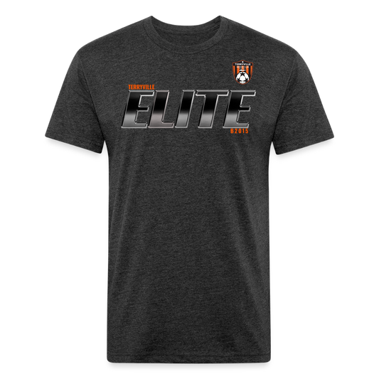 Fitted Cotton/Poly T-Shirt by Next Level - heather black