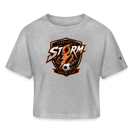 Champion Women’s Cropped T-Shirt - heather gray
