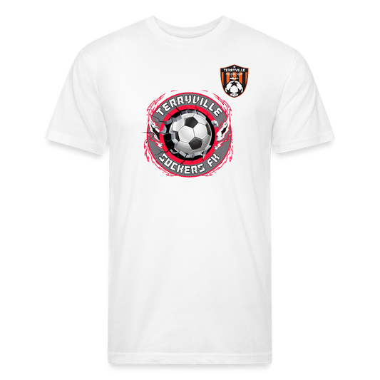 Fitted Cotton/Poly T-Shirt by Next Level - white