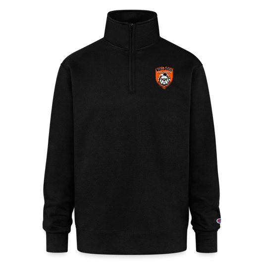 Champion Unisex 1/4 Zip Pullover Sweatshirt - black