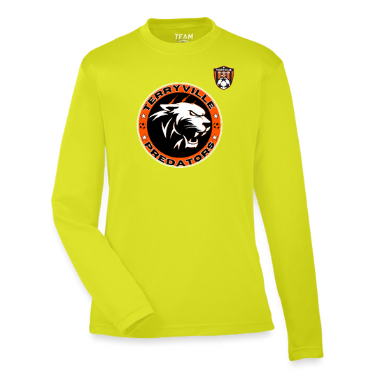 Youth Zone Performance Long-Sleeve T-Shirt - safety yellow
