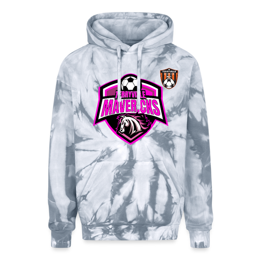 Adult Tie Dye Hoodie - spider silver