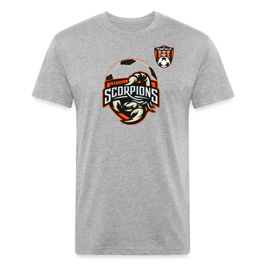 Fitted Cotton/Poly T-Shirt by Next Level - heather gray