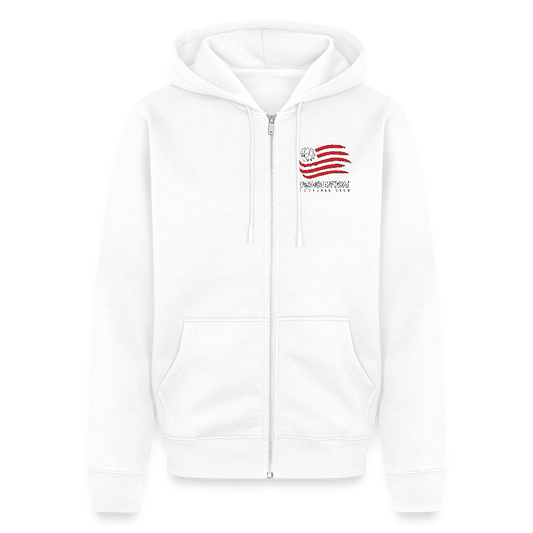 Unisex Premium Organic Zip Hoodie - white
