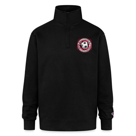 Champion Unisex 1/4 Zip Pullover Sweatshirt - black