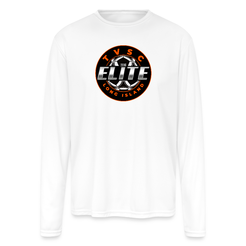 Men's Moisture Wicking Performance Long Sleeve T-Shirt - white