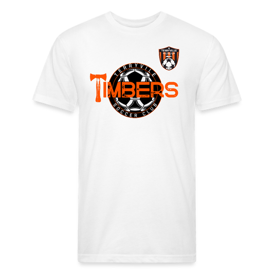 Fitted Cotton/Poly T-Shirt by Next Level - white