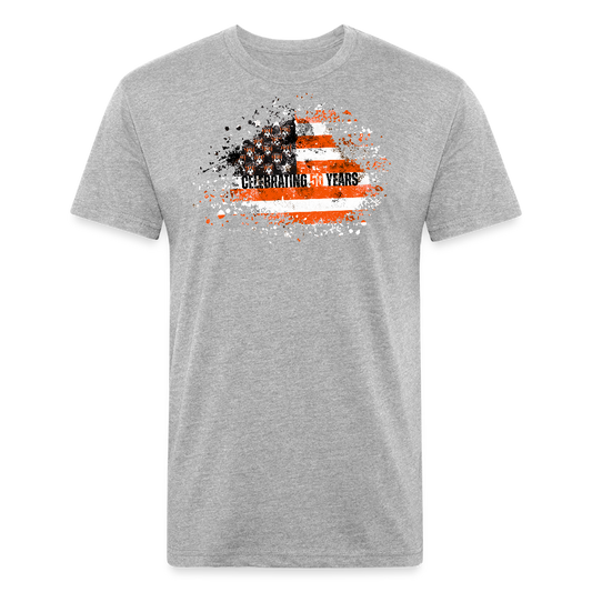 Fitted Cotton/Poly T-Shirt by Next Level - heather gray