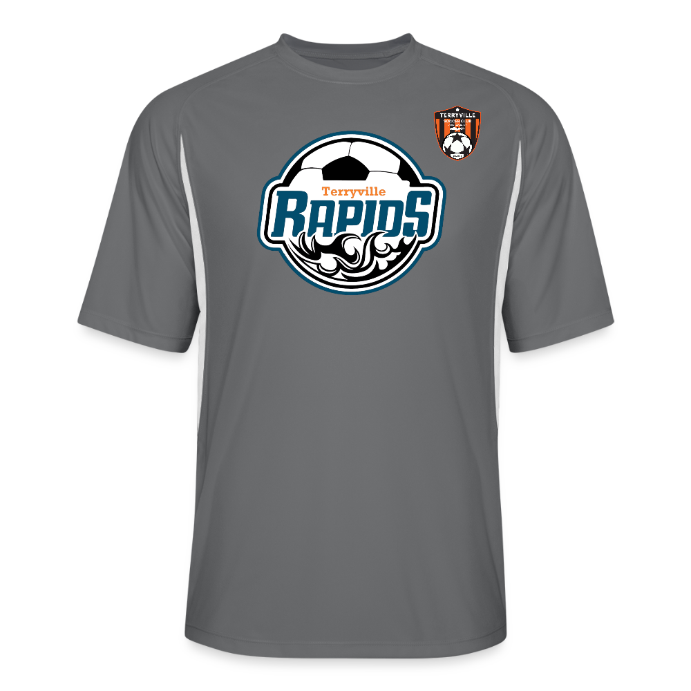 Men’s Cooling Performance Color Blocked Jersey - dark gray/white