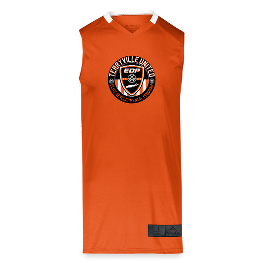 Adult Step-Back Basketball Jersey - orange/white