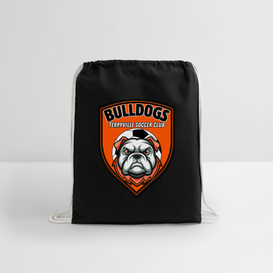 Cotton Drawstring Bag - black
