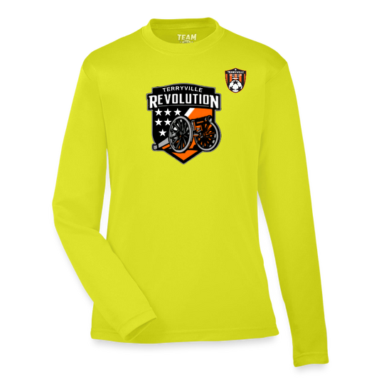 Youth Zone Performance Long-Sleeve T-Shirt - safety yellow