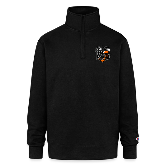 Champion Unisex 1/4 Zip Pullover Sweatshirt - black
