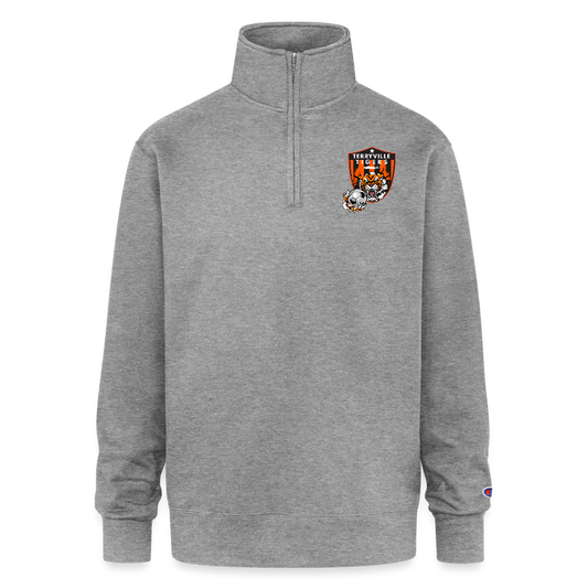 Champion Unisex 1/4 Zip Pullover Sweatshirt - heather gray