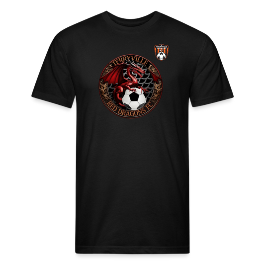 Fitted Cotton/Poly T-Shirt by Next Level - black