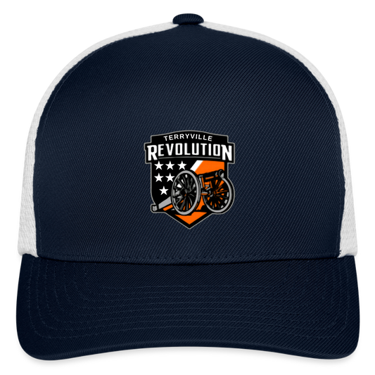 Flexfit Fitted Baseball Cap - navy/white