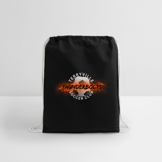 Cotton Drawstring Bag - black