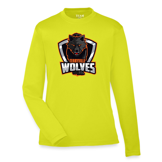 Youth Zone Performance Long-Sleeve T-Shirt - safety yellow