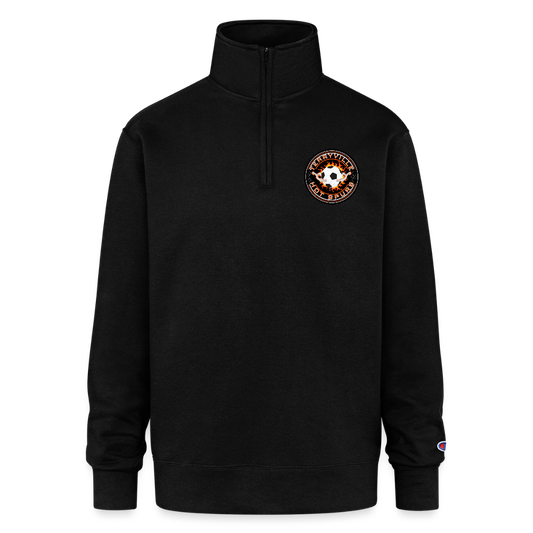 Champion Unisex 1/4 Zip Pullover Sweatshirt - black