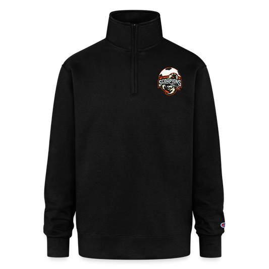 Champion Unisex 1/4 Zip Pullover Sweatshirt - black