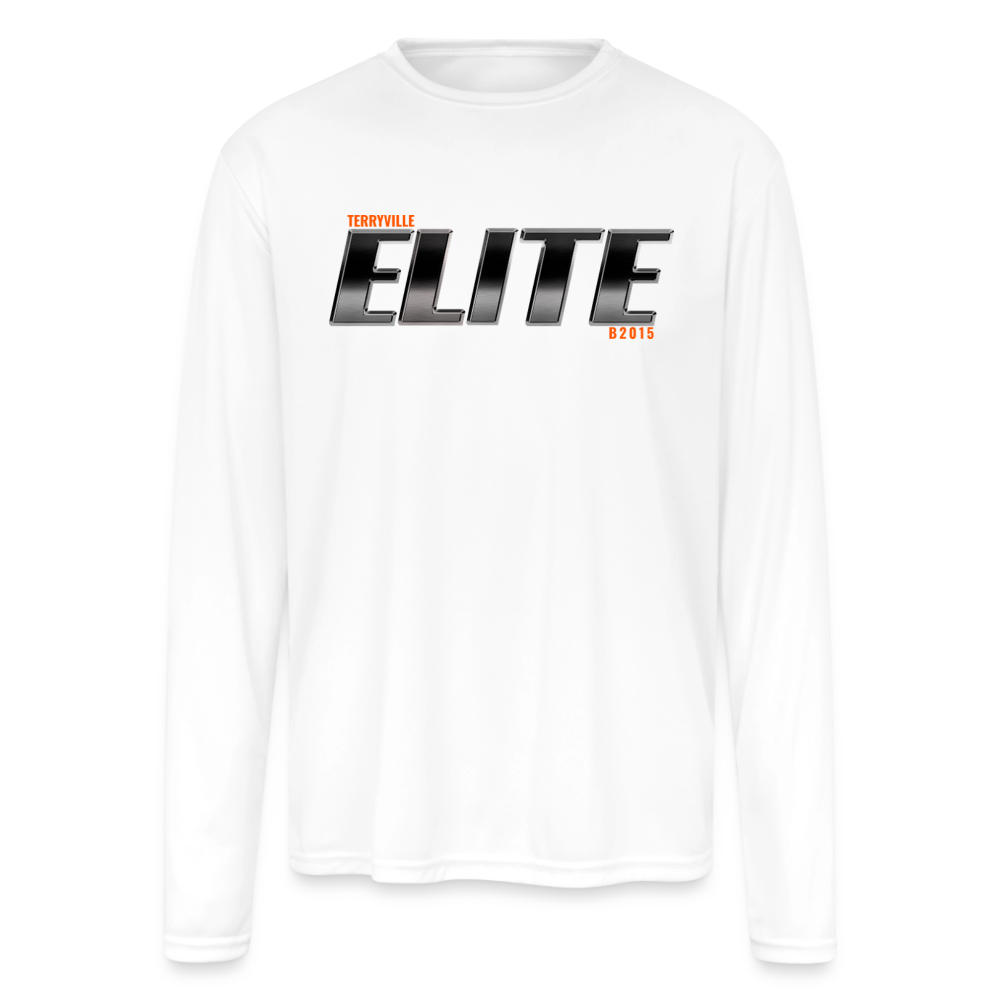 Men's Moisture Wicking Performance Long Sleeve T-Shirt - white