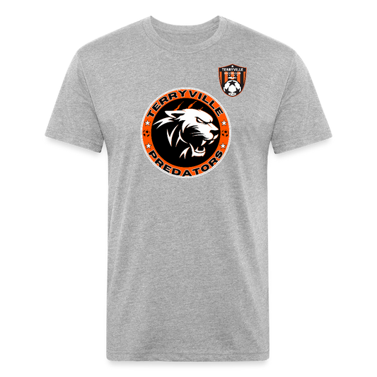 Fitted Cotton/Poly T-Shirt by Next Level - heather gray