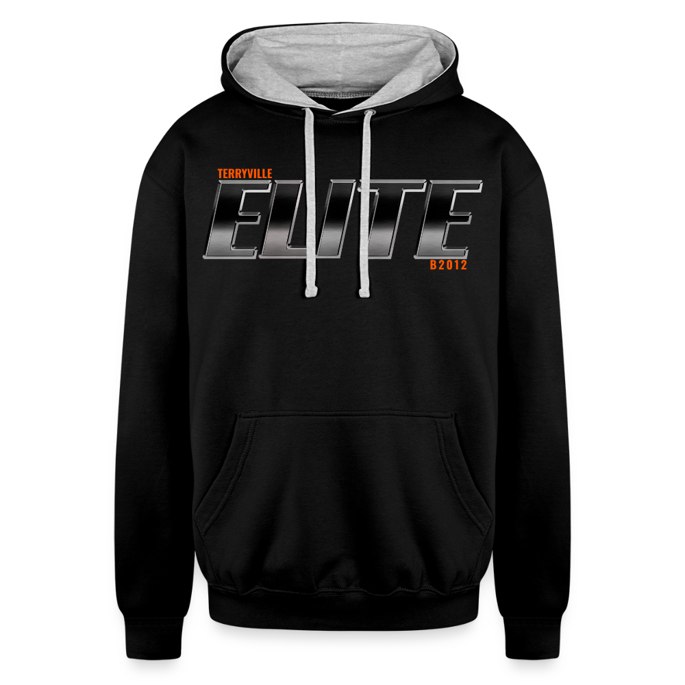 Contrast Hoodie - black/heather gray