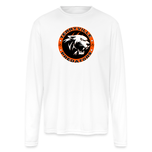 Men's Moisture Wicking Performance Long Sleeve T-Shirt - white