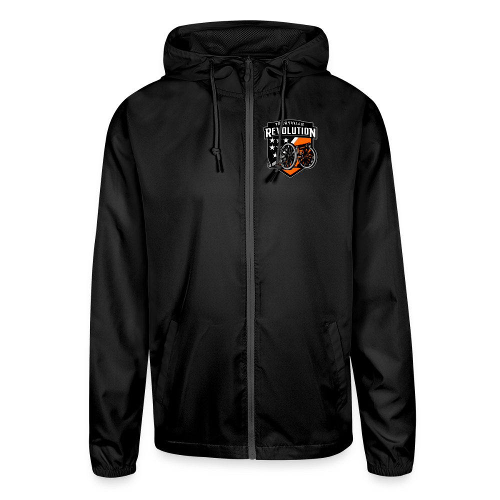Unisex Lightweight Windbreaker Jacket - black
