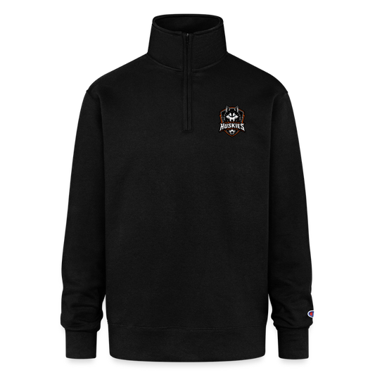 Champion Unisex 1/4 Zip Pullover Sweatshirt - black