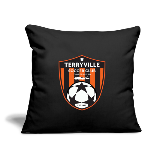 Throw Pillow Cover 18” x 18” - black