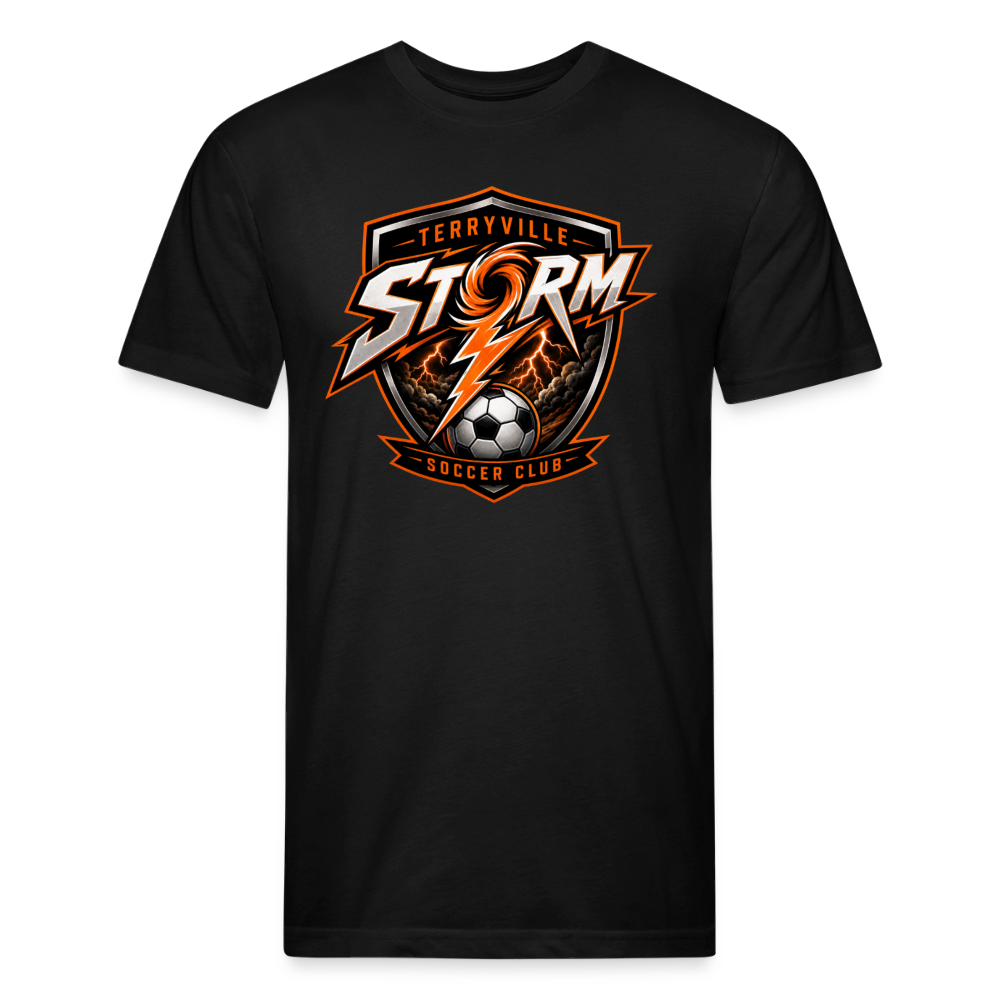 Fitted Cotton/Poly T-Shirt by Next Level - black