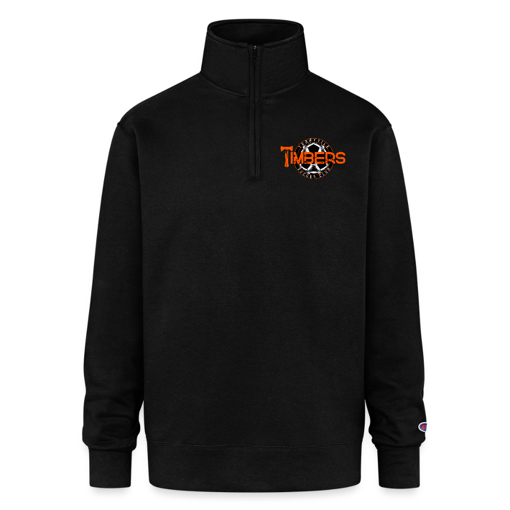 Champion Unisex 1/4 Zip Pullover Sweatshirt - black