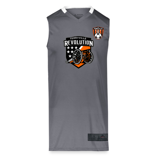 Augusta Sportswear Youth Step-Back Basketball Jersey - graphite/white