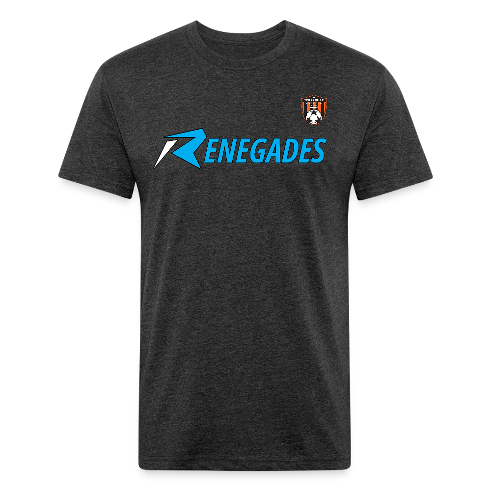 Fitted Cotton/Poly T-Shirt by Next Level - heather black