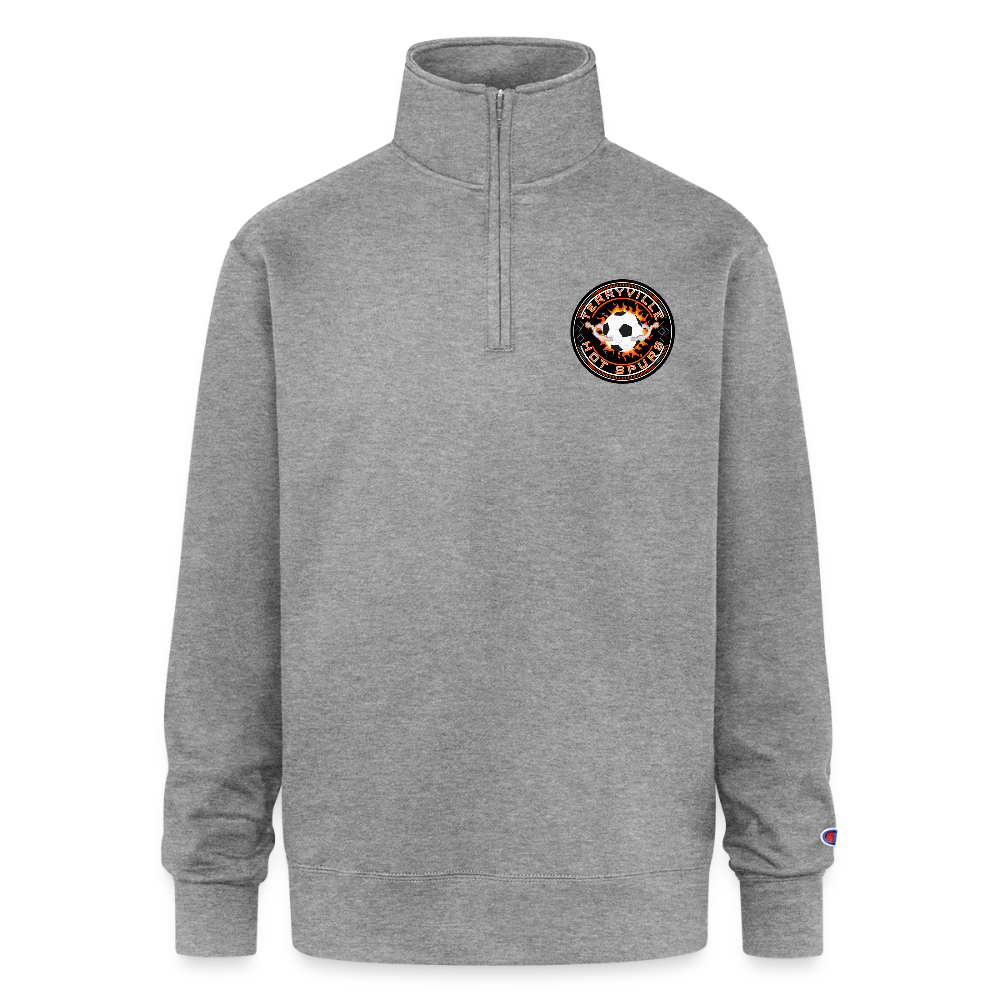 Champion Unisex 1/4 Zip Pullover Sweatshirt - heather gray