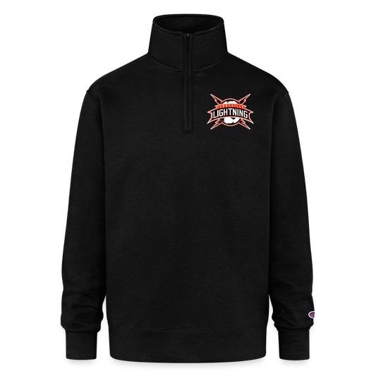 Champion Unisex 1/4 Zip Pullover Sweatshirt - black