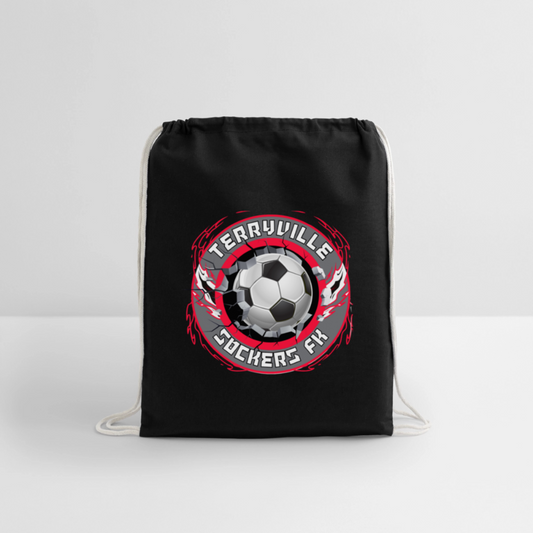 Cotton Drawstring Bag - black