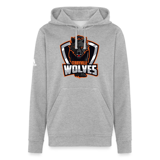 Adidas Unisex Fleece Hoodie - heather gray