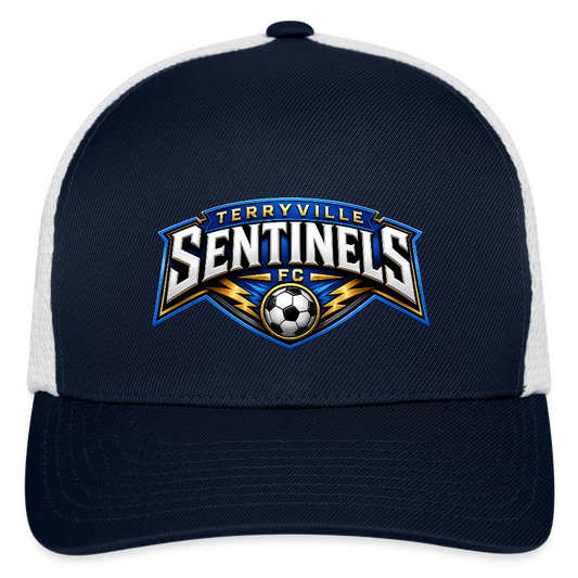 Flexfit Fitted Baseball Cap - navy/white