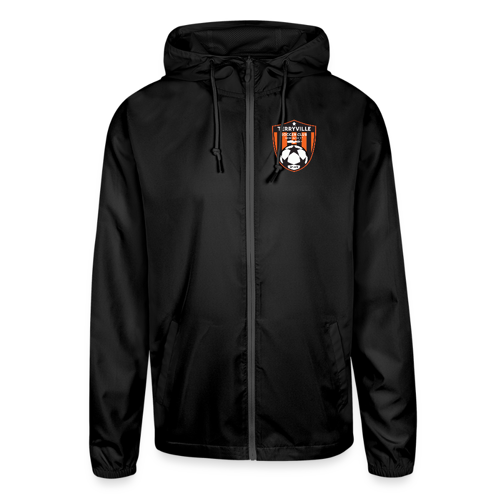 Unisex Lightweight Windbreaker Jacket - black