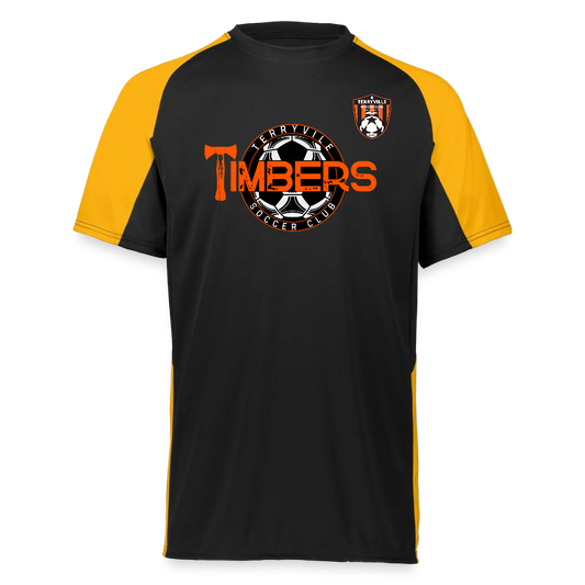 Augusta Sportswear Adult Cutter Jersey - black/gold