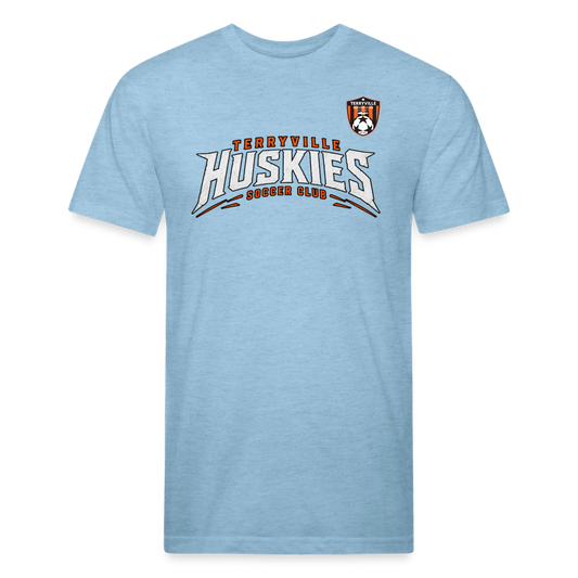 Fitted Cotton/Poly T-Shirt by Next Level - heather blue