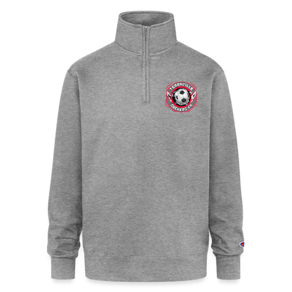 Champion Unisex 1/4 Zip Pullover Sweatshirt - heather gray