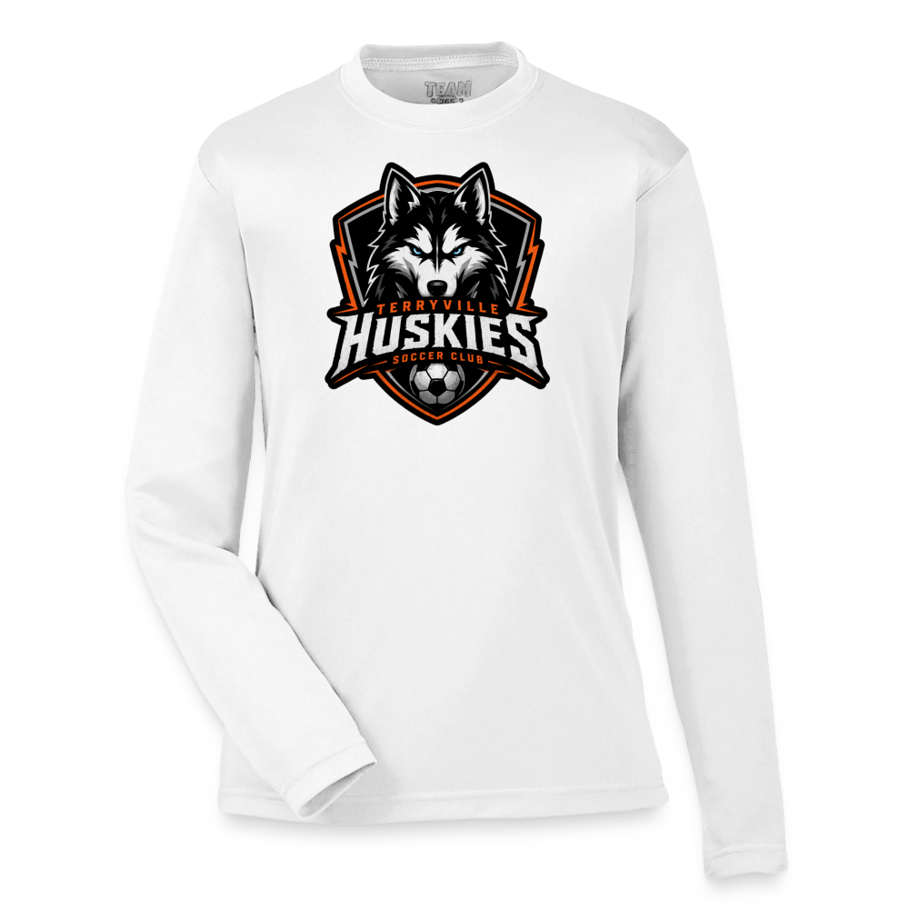 Youth Zone Performance Long-Sleeve T-Shirt - white