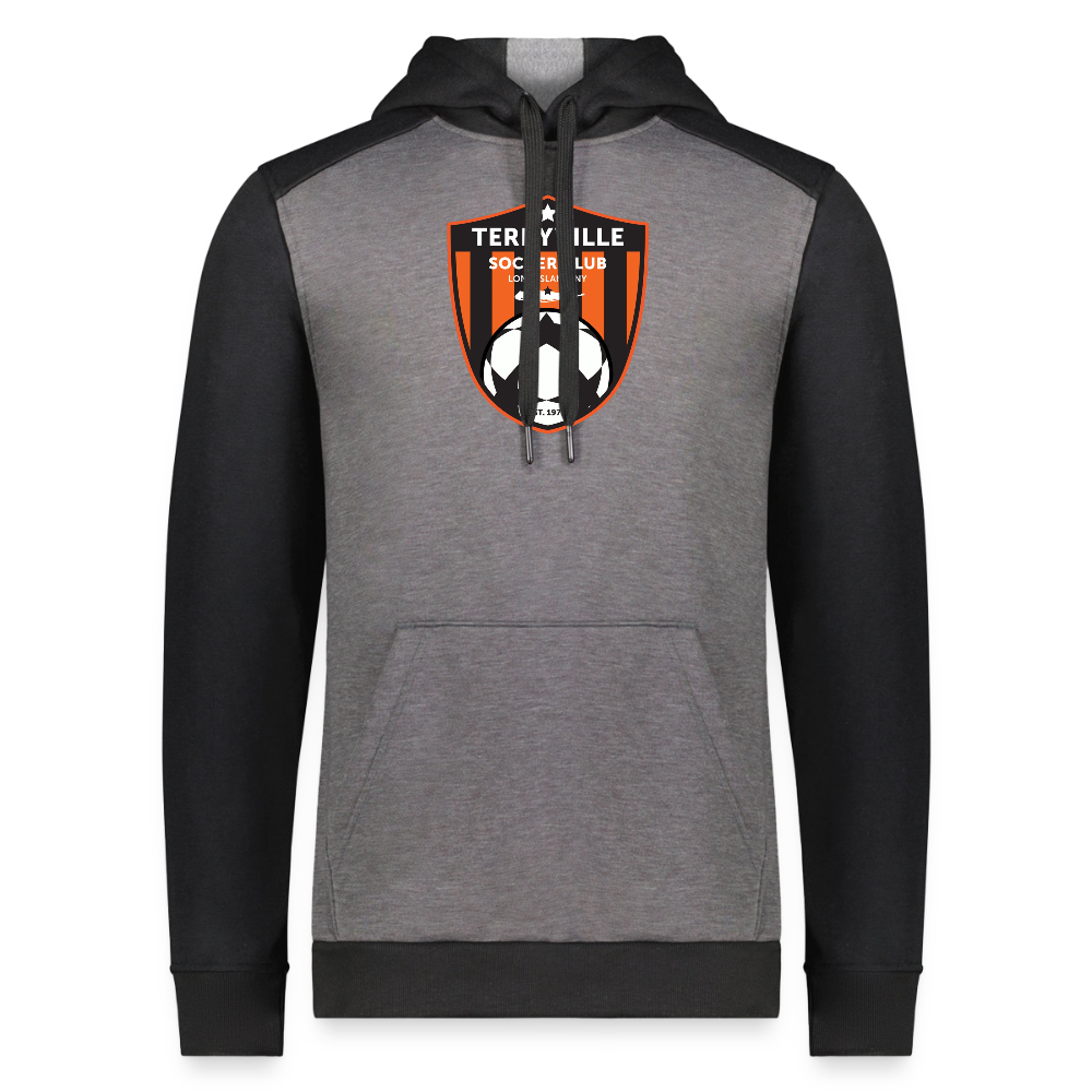 Augusta Sportswear Unisex Three-Season Fleece Hoodie - carbon heather/black